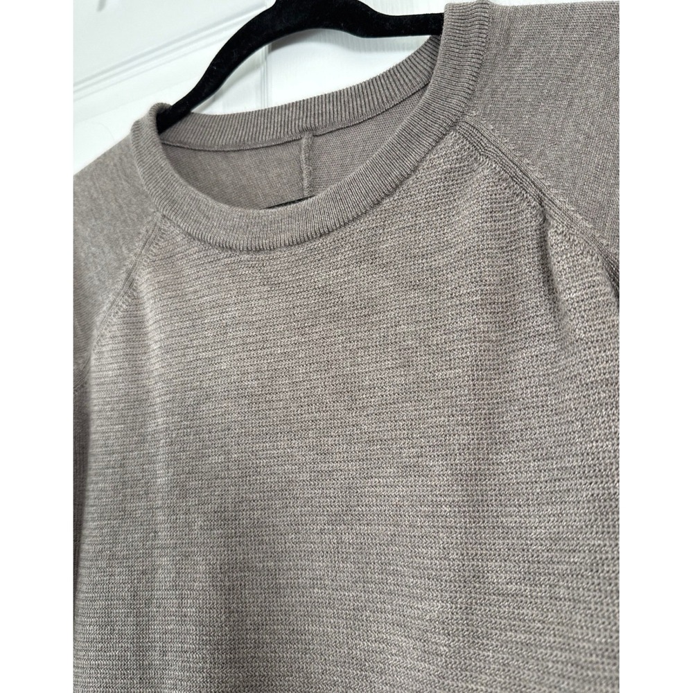 Lululemon Lotus Long Sleeve Raglan Crew Neck Knit Sweater Logo Size Small - Picture 2 of 7